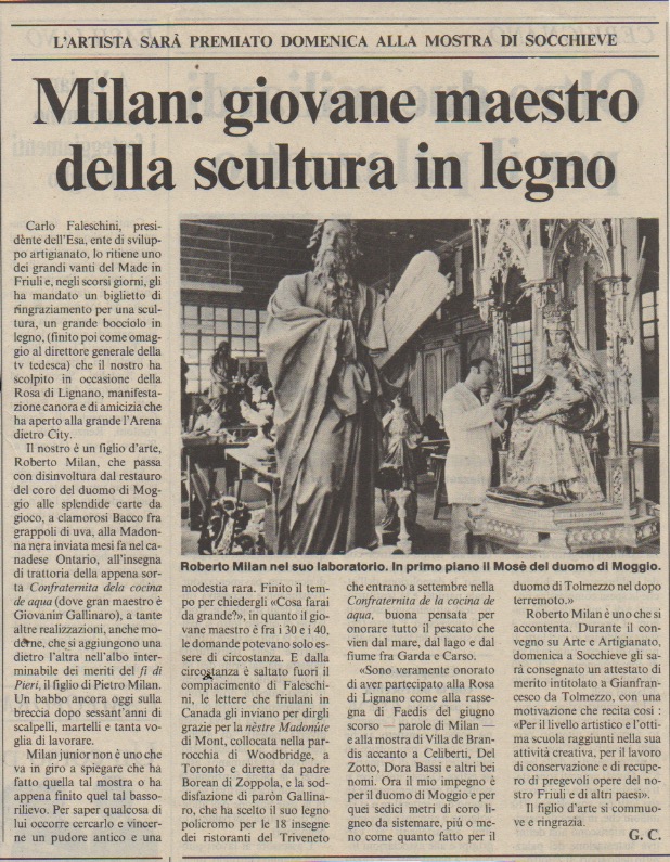 Milan: Young master of wood sculpture - Article