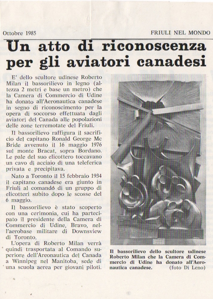 An act of gratitude for Canadian airmen - Article
