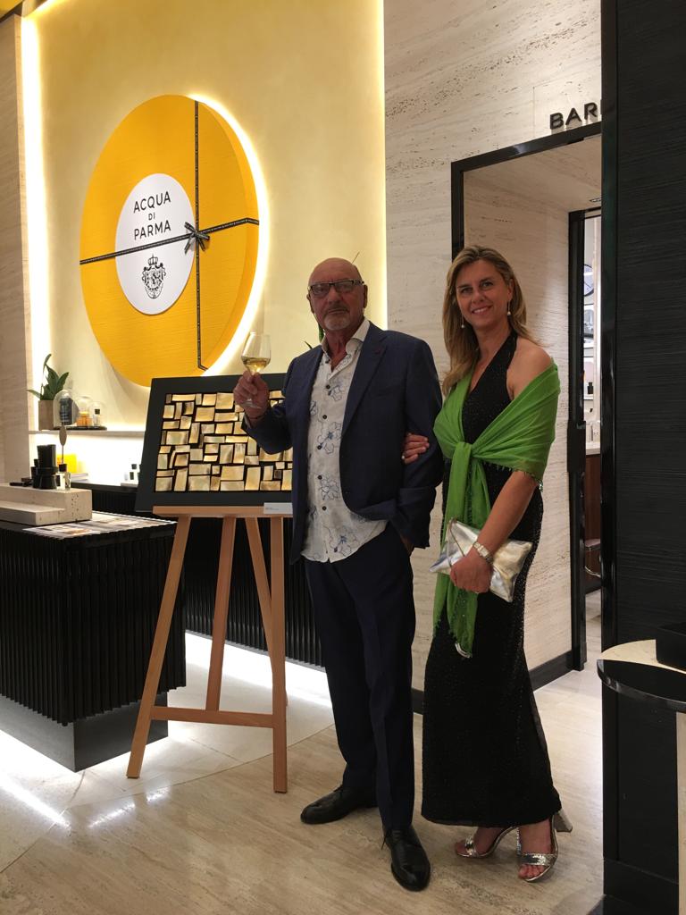 Roberto and Elisabetta Milan with Acqua di Parma