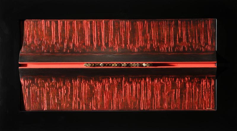 Energia Cosmica, legno e bronzo, 2009, 34 x 60 cm