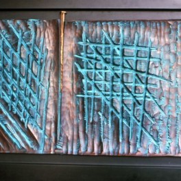 Imprevedibile, legno e bronzo, anni '90, 80 x 200 cm