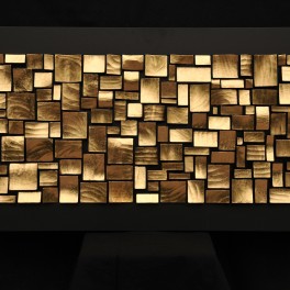Mosaico di tessere, Legno, 2013, 70 x 140 cm